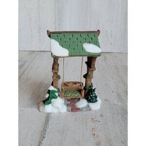 O'well swing porch village accessory Xmas snow home decor